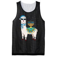 Menorah Hanukkah Llama Cute Alpaca Chanukah Gift Mesh Reversible Basketball Jersey Tank