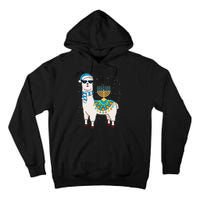 Menorah Hanukkah Llama Cute Alpaca Chanukah Gift Tall Hoodie