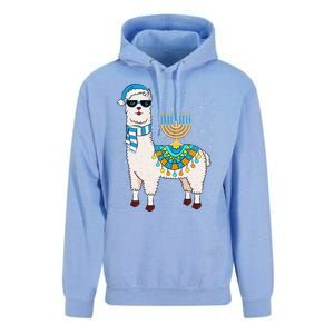 Menorah Hanukkah Llama Cute Alpaca Chanukah Gift Unisex Surf Hoodie