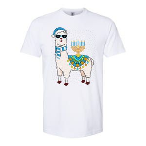 Menorah Hanukkah Llama Cute Alpaca Chanukah Gift Softstyle CVC T-Shirt