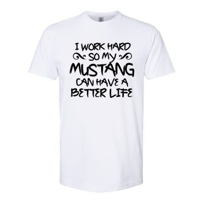 Mustang Horse Lover Gift Softstyle® CVC T-Shirt