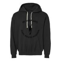 My Human Loves Creating Interactive Installations Cat Love Garment-Dyed Fleece Hoodie