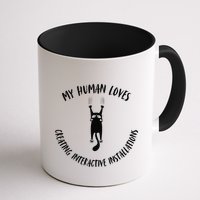 My Human Loves Creating Interactive Installations Cat Love Mug