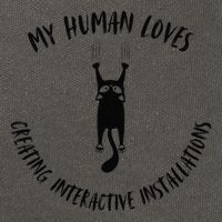 My Human Loves Creating Interactive Installations Cat Love Cotton Canvas Backpack