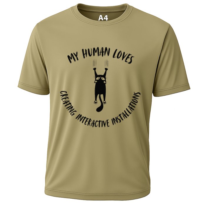 My Human Loves Creating Interactive Installations Cat Love Performance Shirt