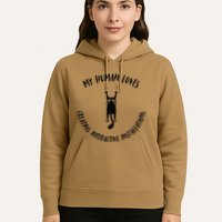 My Human Loves Creating Interactive Installations Cat Love Hoodie