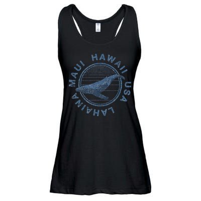 Maui Hawaii Lahaina Vintage Whale Retro Ladies Essential Flowy Tank