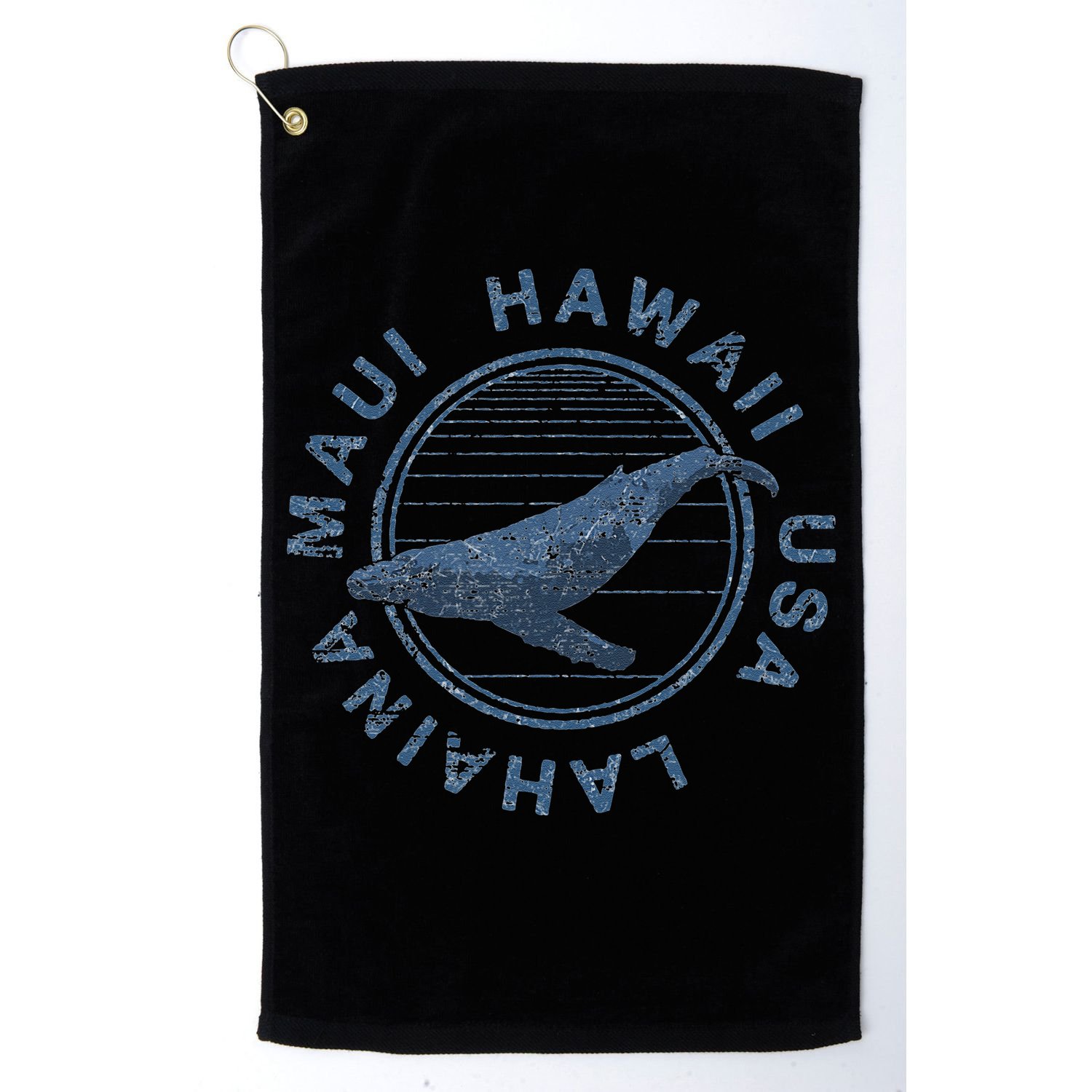 Maui Hawaii Lahaina Vintage Whale Retro Golf Towel