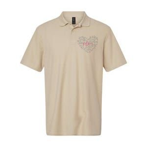 Mom Heart Love Typography Mother's Day Blessed Mama Life Softstyle Adult Sport Polo