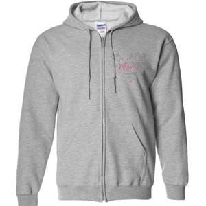 Mom Heart Love Typography Mother's Day Blessed Mama Life Full Zip Hoodie