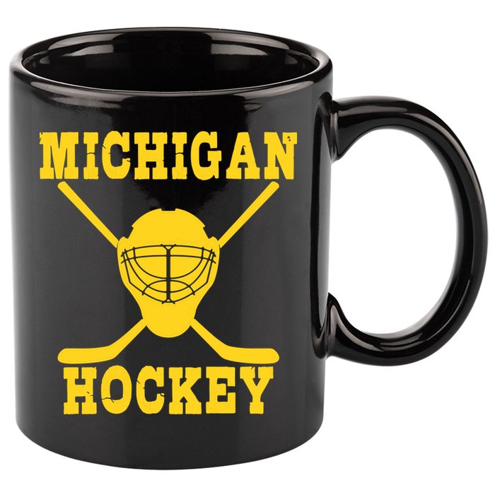 Michigan Hockey 11oz C Handle Ceramic Mug