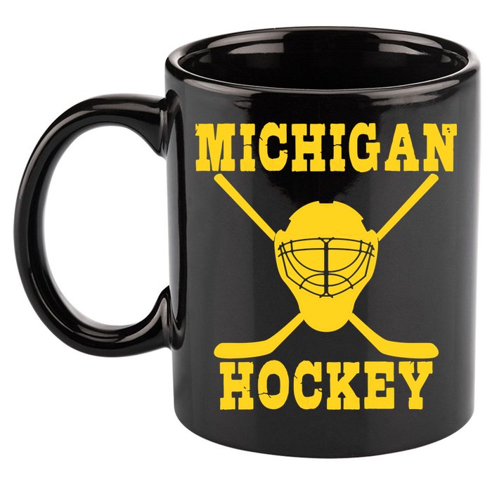 Michigan Hockey 11oz C Handle Ceramic Mug