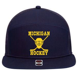 Michigan Hockey 7 Panel Mesh Trucker Snapback Hat