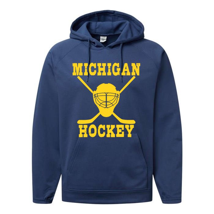 Michigan Hockey Performance Fleece Hoodie