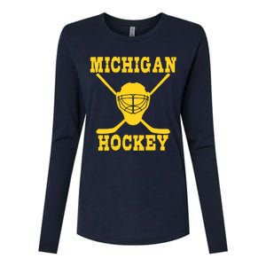 Michigan Hockey Womens Cotton Relaxed Long Sleeve T-Shirt