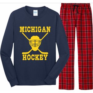 Michigan Hockey Long Sleeve Pajama Set