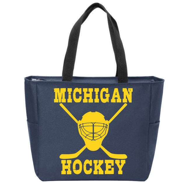 Michigan Hockey Zip Tote Bag