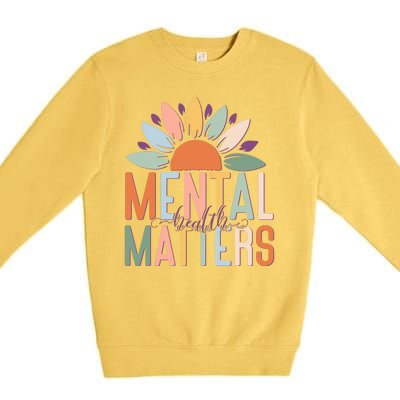 Mental Health Matters Flower Premium Crewneck Sweatshirt