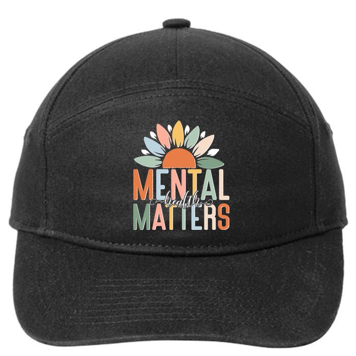 Mental Health Matters Flower 7-Panel Snapback Hat