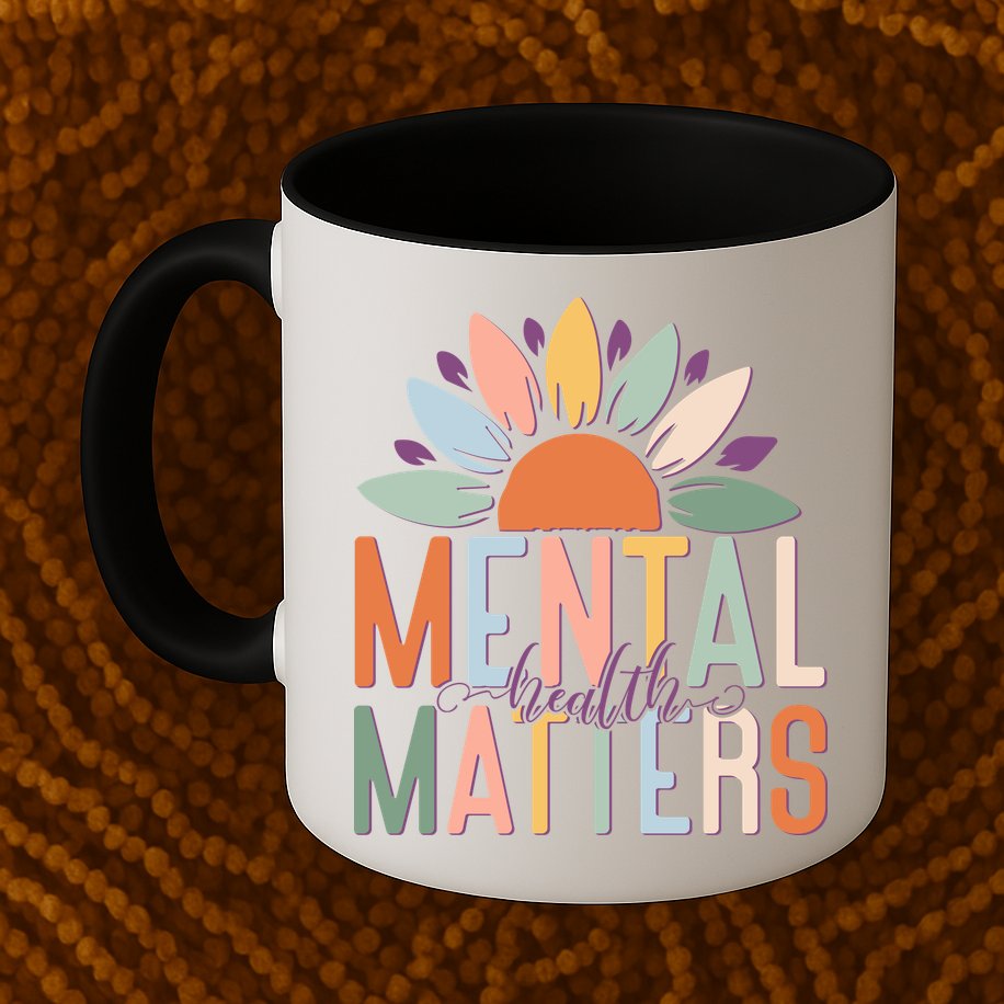 Mental Health Matters Flower Mug