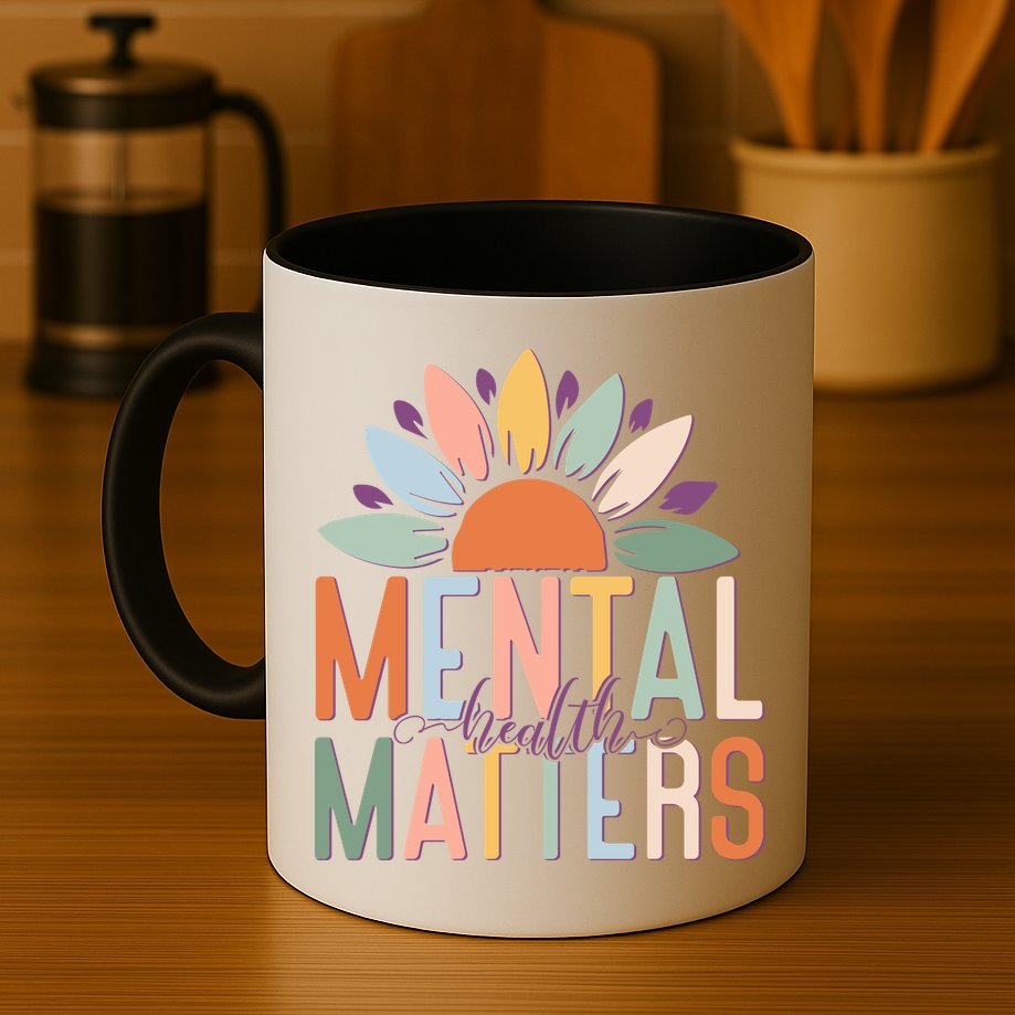 Mental Health Matters Flower Mug