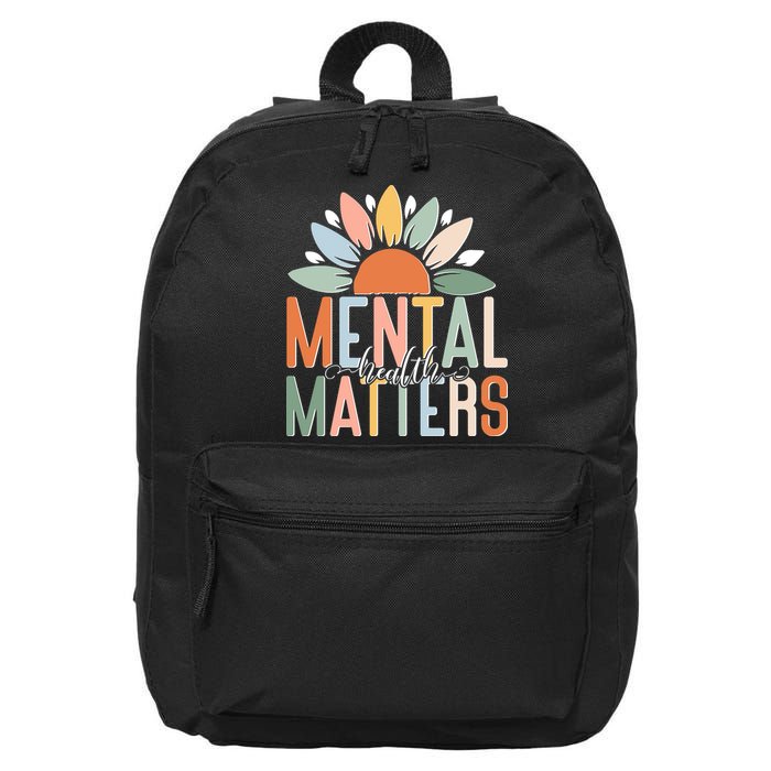 Mental Health Matters Flower 16 in Basic Backpack