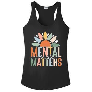 Mental Health Matters Flower Ladies PosiCharge Competitor Racerback Tank