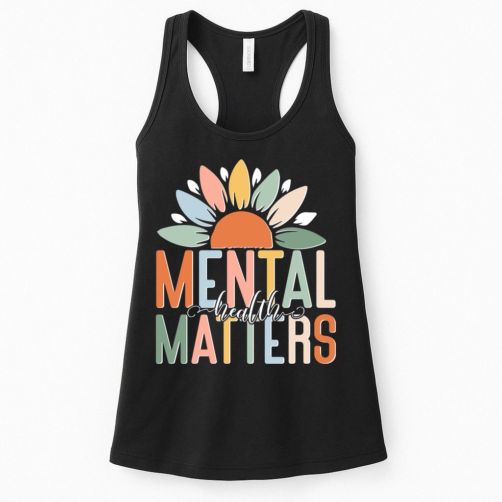 Mental Health Matters Flower Womens Tank Top