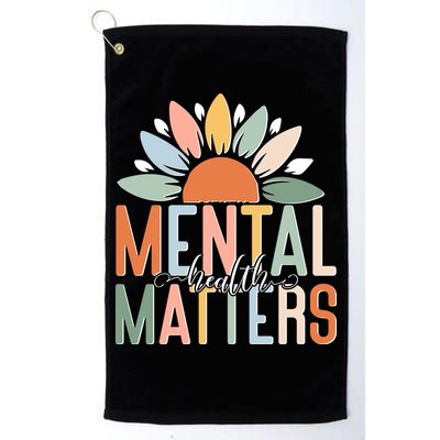 Mental Health Matters Flower Golf Towel