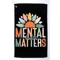 Mental Health Matters Flower Golf Towel