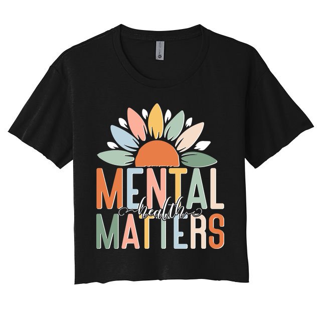 Mental Health Matters Flower Crop Top