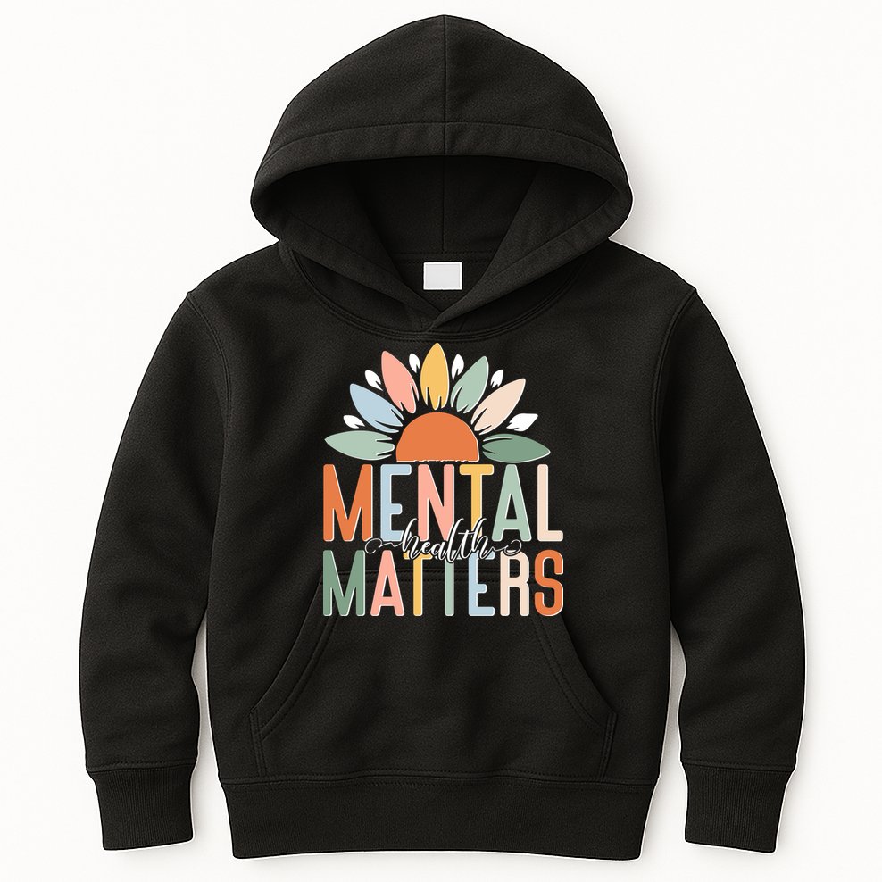 Mental Health Matters Flower Kids Hoodie