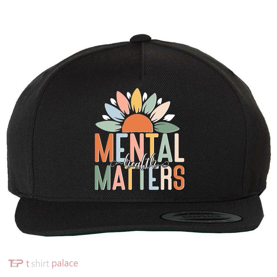 Mental Health Matters Flower Wool Snapback Cap