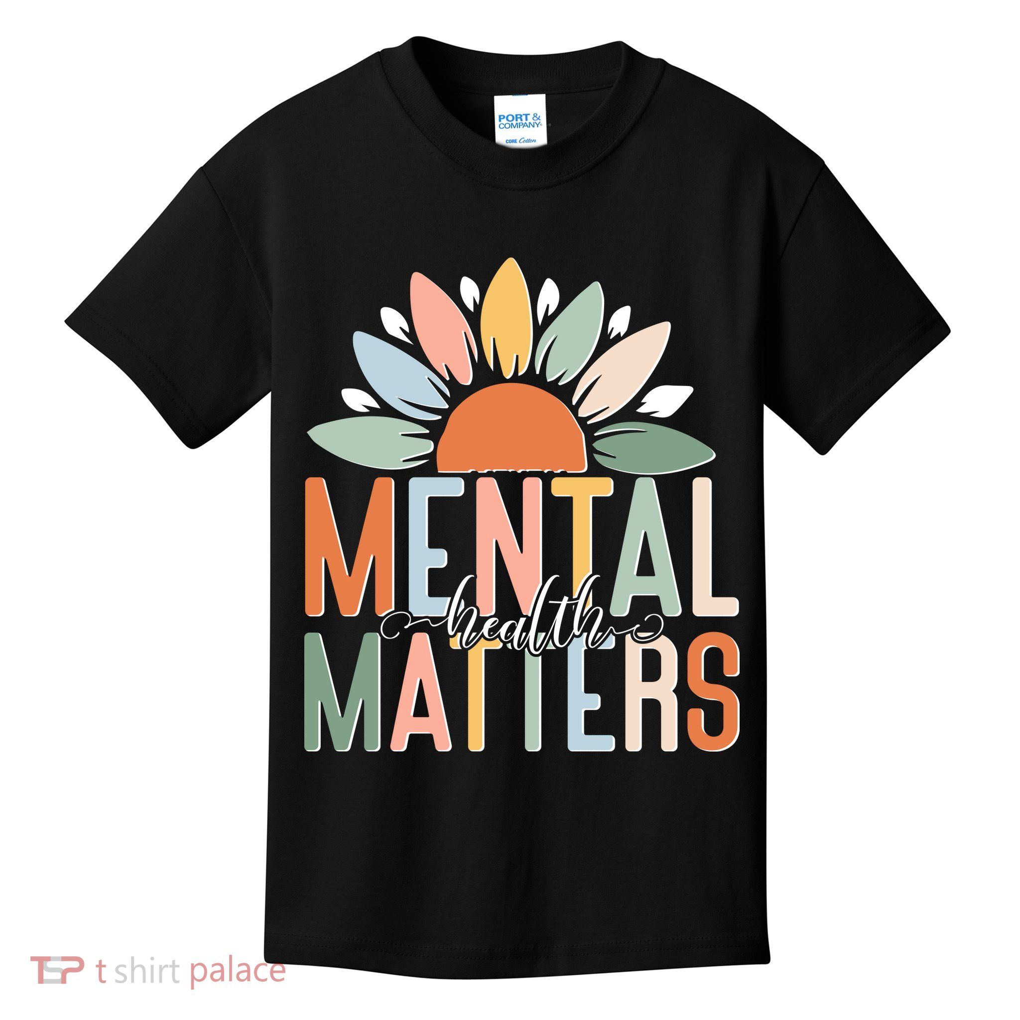 Mental Health Matters Flower Kids T-Shirt