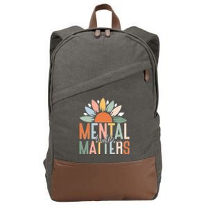 Mental Health Matters Flower Cotton Canvas Backpack