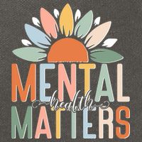 Mental Health Matters Flower Cotton Canvas Backpack