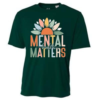 Mental Health Matters Flower Cooling Performance Crew T-Shirt