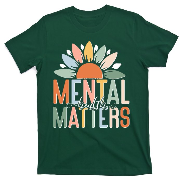 Mental Health Matters Flower T-Shirt