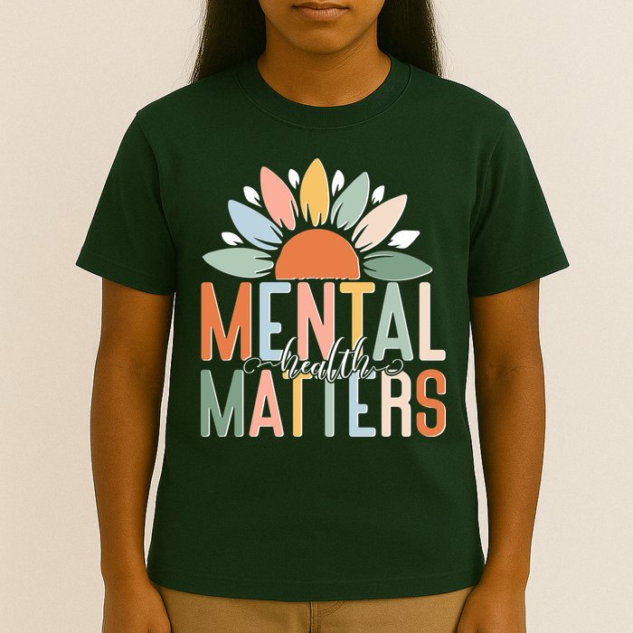 Mental Health Matters Flower T-Shirt