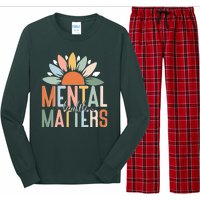 Mental Health Matters Flower Long Sleeve Pajama Set