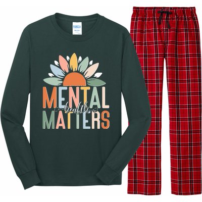 Mental Health Matters Flower Long Sleeve Pajama Set