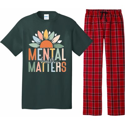 Mental Health Matters Flower Pajama Set