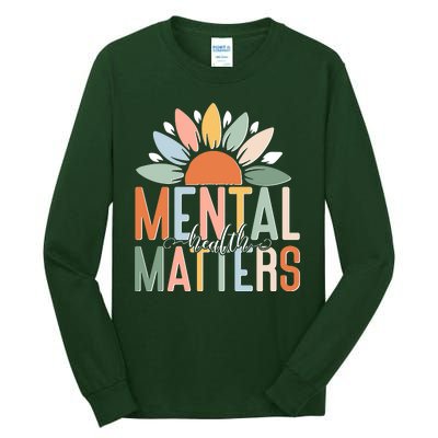 Mental Health Matters Flower Tall Long Sleeve T-Shirt