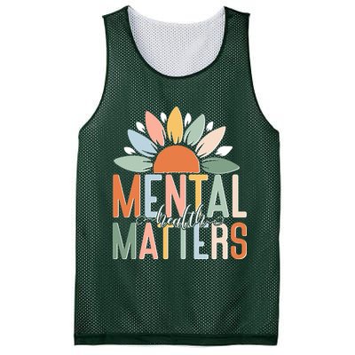 Mental Health Matters Flower Mesh Reversible Basketball Jersey Tank