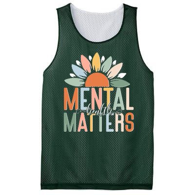 Mental Health Matters Flower Mesh Reversible Basketball Jersey Tank