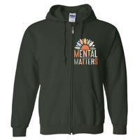 Mental Health Matters Flower Full Zip Hoodie