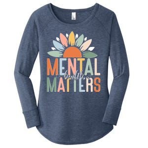 Mental Health Matters Flower Women's Perfect Tri Tunic Long Sleeve Shirt