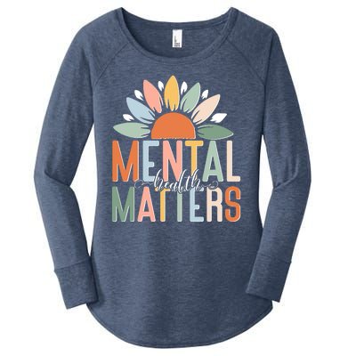 Mental Health Matters Flower Women's Perfect Tri Tunic Long Sleeve Shirt