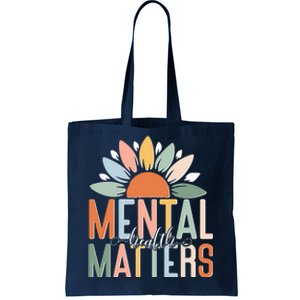 Mental Health Matters Flower Tote Bag