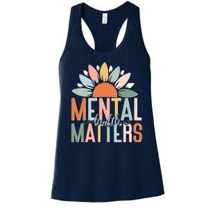 Mental Health Matters Flower Women's Racerback Tank